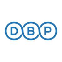 dbp bokstavslogotypdesign på svart bakgrund.dbp kreativa initialer bokstavslogotyp concept.dbp vektorbokstavsdesign. vektor