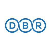 dbr bokstavslogotypdesign på svart bakgrund.dbr kreativa initialer bokstavslogotyp concept.dbr vektorbokstavsdesign. vektor