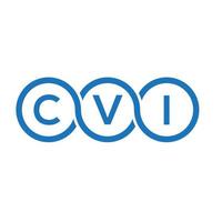 cvi-Buchstaben-Logo-Design auf schwarzem Hintergrund.cvi-Kreativinitialen-Buchstaben-Logo-Konzept.cvi-Vektor-Buchstaben-Design. vektor