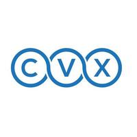 CVX-Brief-Logo-Design auf schwarzem Hintergrund.CVX-Kreativinitialen-Brief-Logo-Konzept.CVX-Vektor-Briefdesign. vektor