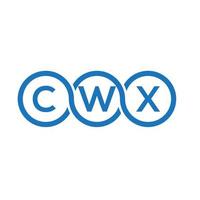 cwx brev logotyp design på svart background.cwx kreativa initialer bokstav logo concept.cwx vektor brev design.