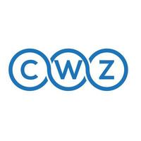 cwz brev logotyp design på svart background.cwz kreativa initialer bokstav logo concept.cwz vektor brev design.
