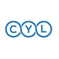 cyl bokstav logotyp design på svart background.cyl kreativa initialer bokstav logo concept.cyl vektor bokstav design.