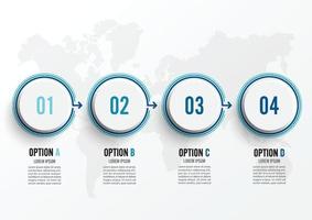 abstrakte Elemente der Grafik-Infografik-Vorlage mit Etikett, integrierte Kreise. Geschäftskonzept mit 4 Optionen. für Inhalt, Diagramm, Flussdiagramm, Schritte, Teile, Zeitachsen-Infografiken, Workflow-Layout. vektor