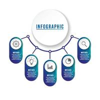 Vorlage für abstrakte Infografiken-Nummernoptionen. Vektorillustration. Kann für Workflow-Layout, Diagramm, Geschäftsschrittoptionen, Banner und Webdesign verwendet werden. vektor