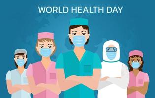 World Health Day är en global hälsomedvetenhetsdag vektor