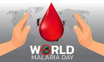 Welt-Malaria-Tag-Konzeptdesign für den Malaria-Tag. vektor