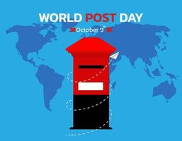 bakgrund för World Post Day. vektor