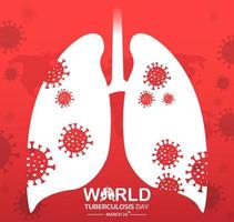 världen tuberkulosdagen 24 mars. medicinsk solidaritetsdag koncept. vektor illustration.