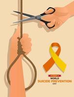 världens självmordsförebyggande dag koncept. vektor