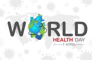 der weltgesundheitstag ist ein globaler tag des gesundheitsbewusstseins vektor