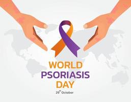 världen psoriasis dag koncept. vektor