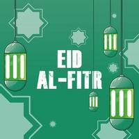 vektor illustration av en glad eid al-fitr gratulationskort för muslimer