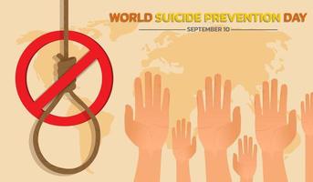 Konzept des Welttages zur Suizidprävention. vektor