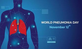 vektor illustration på temat världen lunginflammation dag.
