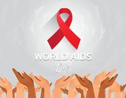 Welt-Aids-Tag-Banner-Hintergrundillustration. vektor