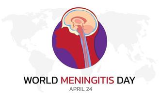 vektor illustration på temat världen hjärnhinneinflammation dag