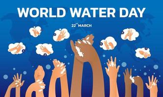 världs vatten dag vektor