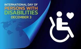 vektorillustration på temat internationella dagen för personer med funktionshinder vektor