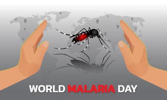 Welt-Malaria-Tag-Konzeptdesign für den Malaria-Tag.