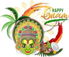 Onam-Hindu-Erntefest-Plakat vektor