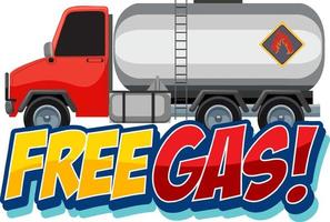 kostenloses Gas-Cartoon-Wort-Logo-Design vektor