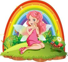 fantastiska fairy girl seriefigur vektor