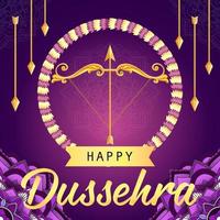 Happy dussehra hinduistisches Festivalplakat vektor