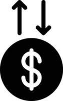 Dollar-Transfer-Vektorillustration auf einem Hintergrund. Premium-Qualitätssymbole. Vektorsymbole für Konzept und Grafikdesign. vektor