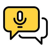 Voice-Chat-Vektorillustration auf einem Hintergrund. Premium-Qualitätssymbole. Vektorsymbole für Konzept und Grafikdesign. vektor