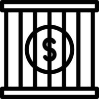 Gefängnis-Vektor-Illustration auf einem Hintergrund. Premium-Qualitätssymbole. Vektorsymbole für Konzept und Grafikdesign. vektor