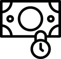 Dollar-Lock-Vektor-Illustration auf einem Hintergrund. Premium-Qualitätssymbole. Vektorsymbole für Konzept und Grafikdesign. vektor