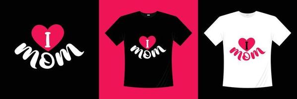 Happy Mothers Day T-Shirt Design Typografie vektor