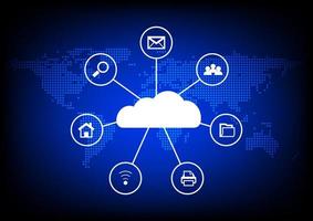 Grafikdiagramm Cloud-Computing-Konzept Infrastruktur Link Access Data Management Vector Illustration