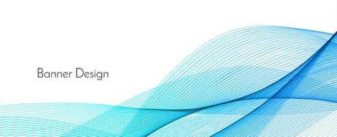 abstrakt blå modern vågdesign banner bakgrund vektor