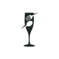 Inspiration für das klassische Restaurant-Logo-Konzept mit flachem Design-Stil. Lebensmittel-Logo-Vorlage. Vektor-Illustration vektor