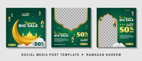 ange ramadan försäljning fyrkantig banner marknadsföring mall. lämplig för webbreklam och sociala medier mallpost för ramadan kareem gratulationskort, evenemang och etc. vektorillustration. vektor