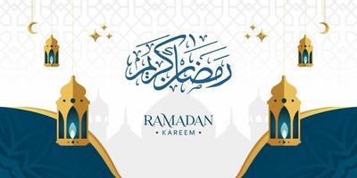 ramadan kareem hintergrunddesign. vektorillustration für grußkarten, poster und banner vektor