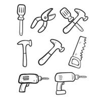 Home-Tool-Doodle-Kunst vektor