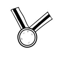 medalj doodle konst vektor