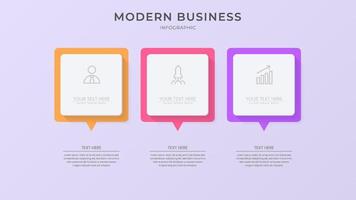 minimalistische 3D-Infografik-Vektorvorlage mit Schritten zum Erfolg. Präsentation mit Symbolen für Linienelemente. geschäftskonzeptdesign kann für web-, broschüren-, diagramm-, diagramm- oder bannerlayout verwendet werden vektor