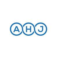 ahj-Buchstaben-Logo-Design auf weißem Hintergrund. ahj kreative Initialen schreiben Logo-Konzept. ahj Briefgestaltung. vektor