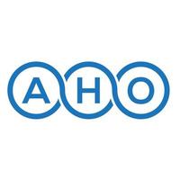 Aho-Brief-Logo-Design auf weißem Hintergrund. aho kreative Initialen schreiben Logo-Konzept. aho Briefgestaltung. vektor