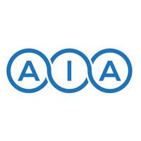 aia-Buchstaben-Logo-Design auf weißem Hintergrund. aia kreatives Initialen-Buchstaben-Logo-Konzept. aia Briefgestaltung. vektor