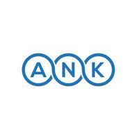 ank-Buchstaben-Logo-Design auf schwarzem Hintergrund. ank kreative Initialen schreiben Logo-Konzept. ank-Brief-Design. vektor