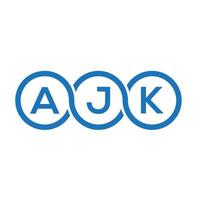 ajk-Buchstaben-Logo-Design auf weißem Hintergrund. ajk kreative Initialen schreiben Logo-Konzept. ajk Briefgestaltung. vektor