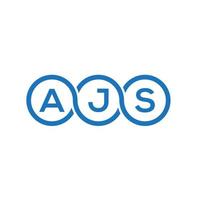 ajs brev logotyp design på vit bakgrund. ajs kreativa initialer bokstavslogotyp koncept. ajs bokstavsdesign. vektor