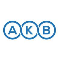 akb-Buchstaben-Logo-Design auf weißem Hintergrund. akb kreative Initialen schreiben Logo-Konzept. akb Briefgestaltung. vektor