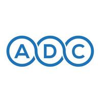 ADC brev logotyp design på vit bakgrund. ADC kreativa initialer bokstavslogotyp koncept. ADC-bokstavsdesign. vektor