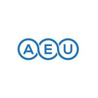 aeu-Brief-Logo-Design auf weißem Hintergrund. aeu kreative Initialen schreiben Logo-Konzept. aeu Briefgestaltung. vektor